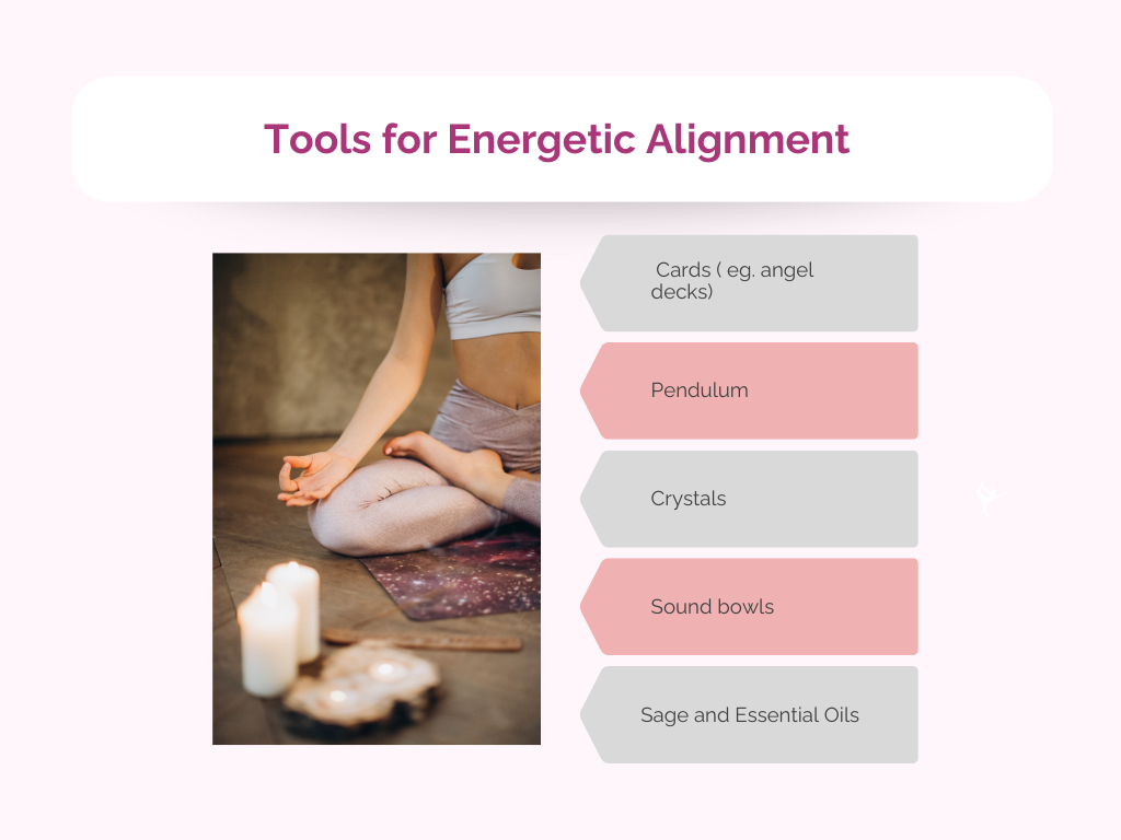 List of tools used to align and balance your energy or chakras.