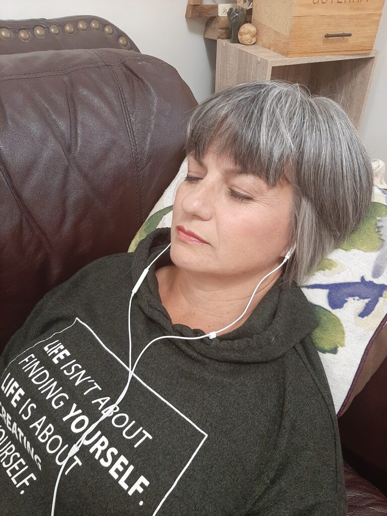 Calming my nervous system with meditation.